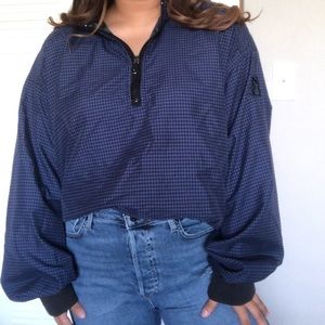 Houndstooth Blue Athletic Windbreaker
